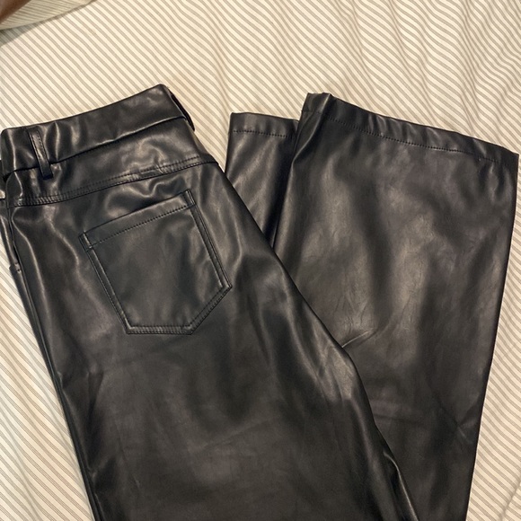 Black Faux Leather Pants - Picture 4 of 4